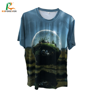 Wholesale Quick Dry Men's Short Sleeve T-Shirt Sublimation Printed Tee with Custom Logo Pattern and Size for Sports Daily Wear