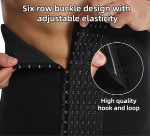 Ceinture de sudation amincissante pour hommes, double compression abdominale, effet sauna, gaine de maintien de la taille - Product Image 5