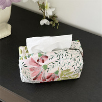 Sacs de rangement personnalisés avec logo, pochette à serviettes pour la maison, le bureau, la chambre, la salle à manger, sac cosmétique portable, pochette à mouchoirs florale pour bureau