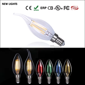 Le filament décoratif coloré de LED n'allume aucun clignotement <span class=keywords><strong>6</strong></span> options de couleur claire E14 lampe claire 2W 4W 5W C35T ampoules de filament de LED - Product Image 5