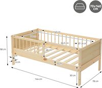 Neues Design Maßgefertigtes Montessori-Bett Holz-Babybetten Massivholz-Haus Einzelbett für Kinder und Kleinkinder
