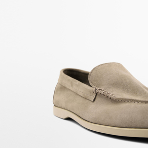 Spring/Autumn Genuine Leather <strong>Loafers</strong> With <strong>Rubber</strong> Outsole-Non-slip Comfort For Walking - Product Image 5