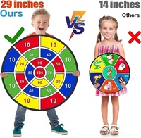 Tableau de fléchettes en tissu personnalisable ARYDA pour enfants, 74 cm – Jeu interactif familial éducatif d'arithmétique qui améliore les compétences