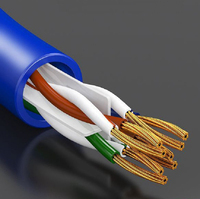 Cable de Red Ethernet de Alta Calidad de 0.5-30M, Conectores RJ45, CAT6, Gris/Azul, 6mm