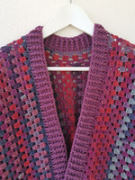 Personnalisé OEM ODM fait à la main en coton Cardigan Vintage à motifs floraux grand-mère Cardigan en tricot à motifs carrés au crochet chandails surdimensionnés pour femmes