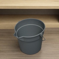 Cubos de Limpieza Redondos de Plástico PP Ecológicos de 10L de Capacidad, Color Personalizado, Aptos para Agua Hirviendo, Comerciales, para Mopa, Goodman JA3004