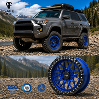 Jantes SaFe YE-29 personnalisées en bronze forgé vintage 6061-T6 avec système Beadlock, 17x9 18x9 pouces, 5x127 6x139.7, robustes tout-terrain noires pour SUV