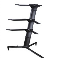 Support de clavier KOOL SOUND KS-80B 1,2 m à 3 niveaux en aluminium noir, support d'instrument de musique élégant fabriqué en Chine, en promotion