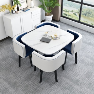 Juego de Mesa de Restaurante al por Mayor, 1 Mesa y 4 Sillas, Juego de Mesa de Comedor Moderno y Lujoso, Muebles de Sala de Estar, Mesas de Comedor - Product Image 4