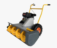 Déneigeuse à tarière avec brosse à rouleaux interchangeable et lame de déneigement, machine multifonctionnelle pour l'élimination de la neige