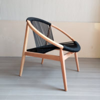 Chaises de jardin à coussin en caoutchouc élastique noir, mobilier d'extérieur de style Unique, chaises de plage modernes