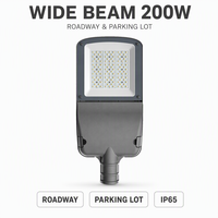 Lampadaire LED extérieur commercial pour routes et parkings, 130 lm/W, 100 W/200 W, IP65, étanche, économie d'énergie AC, avec garantie de 3 ans