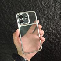 Coques de téléphone portable transparentes mates en PC avec protection d'objectif, argent, orange, noir, antichoc, protection intégrale pour OnePlus Ace 6