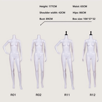 Accesorios de Maniquí de plástico de cuerpo completo para ropa de mujer con cabezales intercambiables para escaparate soporte de exhibición de ropa