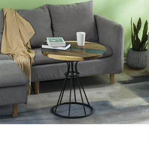 Tavolo da tavolo in resina epossidica in legno in stile nordico soggiorno da pranzo <span class=keywords><strong>tavolino</strong></span> <span class=keywords><strong>rotondo</strong></span> gambe tavolo moderno fiume - Product Image 6