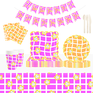 DAMAI Wildflower <b>Plates</b> and Napkins Party Supplies Wildflower Baby <b>Shower</b> Decorations for Spring Picnic Tea Party Serves 8 - Product Image 1