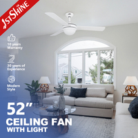 Ventilateur de plafond 1stshine haute performance, style luxueux, très bien noté, respectueux de l'environnement, qualité industrielle, protection de sécurité, avec lumière LED
