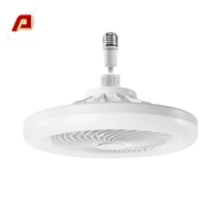 Ventilateur de plafond LED moderne avec lampe pour chambre, salle à manger, salon, salle de bain - Télécommande à intensité variable 220V, corps en plastique