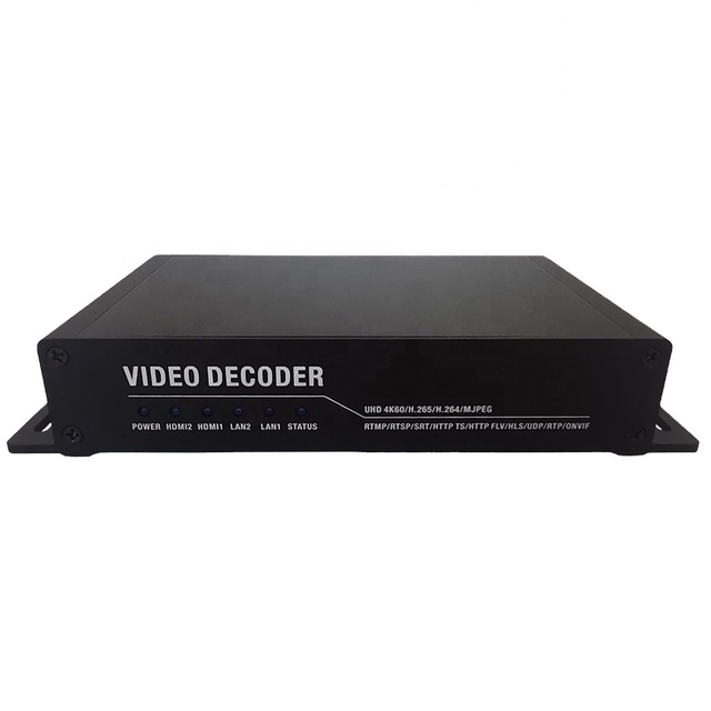 Digital System RTMP RTSP UDPHTTP SRT RTP 2 HDM I H.265/HEVC 4K 60FPS ProVideo Streaming Decoder