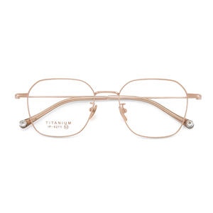 Monture de lunettes rectangulaire en titane pur Danyang 6271 unisexe, verres en acrylique de taille moyenne, revêtement IP sous vide - Product Image 2