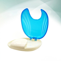 Boîte à prothèses dentaires Conteneur Protège-dents Protège-dents de poche Rangement de la bouche Faux gobelets partiels Bain Plastique