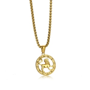 สร้อยคอจี้รูปจักรราศีชุบทองทำจากสแตนเลสอย่างดี - Product Image 1
