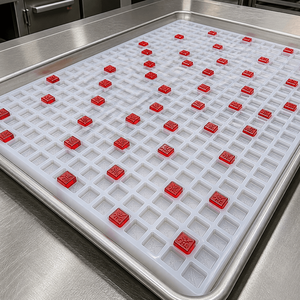 แม่พิมพ์ซิลิโคนรูปทรงลูกบาศก์ขนาดเล็ก Vector Molds, ถาดใส่อาหารเกรดแพลตตินัม 289 ช่อง, รับผลิตแบบ OEM - Product Image 5