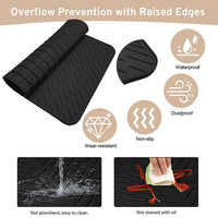 Tapis de séchage de vaisselle en silicone épais antidérapant, résistant à la chaleur, plateau de drainage pour évier de cuisine, pour comptoir de cuisine