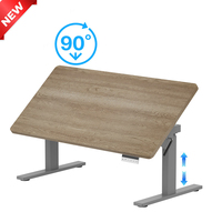 2025 nouveau bureau de dessin inclinable électrique assis-debout réglable bureau moderne usage domestique bureau debout Tables de support de site en métal
