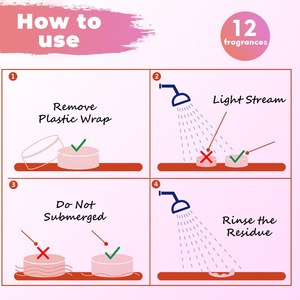 Vaporizadores de ducha cuadrados de aromaterapia perfumados orgánicos veganos naturales relajantes embalaje personalizado OEM/ODM - Product Image 6