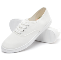 Chaussures de mode en toile légères très vendues avec logo personnalisé, chaussures de sport/chaussures en toile blanches en gros en Chine.