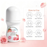 Жидкий лосьон-антиперспирант NHA GENE Rose Roll Herbal, 50 г, 24-часовая защита, цветочный аромат, быстрое образование пленки за 3 секунды, не оставляет следов