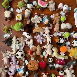Llaveros de peluche estilo Jelly Cats, mini muñecos de peluche, colgantes, dijes bonitos para mochila con forma de comida, juguetes antiestrés para festivales - Product Image 1