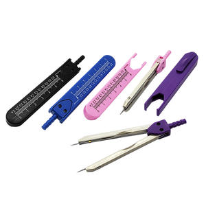 Juego de Compás para Estudiantes de Medicina, Compás de Ángulo de Plástico con Marcas para Dibujo y Medición Eficaces - Product Image 6