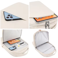 Sac à dos unisexe pour ordinateur portable, en tissu Oxford imperméable, avec compartiment pour ordinateur, ceinture à coussin d'air et port USB