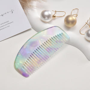 QIYI nuova moda alla moda personalizzata 9.5*4.5cm tasca a forma di mezza luna acetato squisito pettini per capelli - Product Image 5