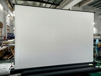 TELUXSEE Vente en gros d'usine Écran de projection électrique au sol haute définition 72 pouces 16:9 Anti-lumière Motorisé Écran au sol escamotable