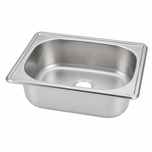 Fregadero de Cocina Cuadrado de Acero Inoxidable de Una Sola Cubeta TADT Premium, Superficie Satinada Cepillada, Instalación en Encimera, Diseño Moderno para - Product Image 3