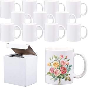 Sublimation Coffee <b>mugs</b>, 11oz White Coffee <b>Mugs</b> Tazas Para Sublimation Cups With <b>Box</b> for Coffee, Soup, Tea, Milk, Latte - Product Image 5