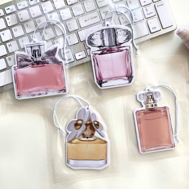Long Lasting Luxury Citrus Scented Custom Logo Paper Car Air Freshener Natural Fragrance Hanging Auto for Brand Market