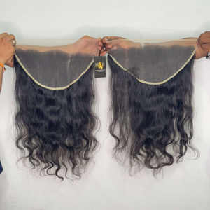 ช่อผมมนุษย์ดิบแบบบราซิลและที่ปิดด้านหน้าบาง HD 5x5 6 13X6 13x4 HD - Product Image 1