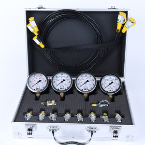 ชุดเกจวัดแรงดันสี่เกจสีเงินแบบมีข้อต่อสิบตัว สำหรับการทดสอบแรงดันเครื่องจักรทางวิศวกรรม ขายตรงจากโรงงาน - Product Image 4