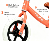Expédition rapide, vente en gros, vélo d'équilibre pour enfants léger de 12 pouces, cadre en acier carbone, sans pédales, pour les tout-petits, garçons et filles, cadeau