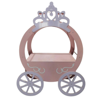 Chariot de repas personnalisé Chariot de présentation de fleurs et de desserts Chariot de décoration de mariage pour fête en plein air