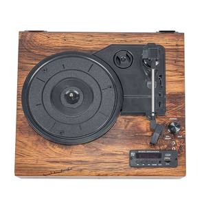 Meilleure vente : tourne-disque vintage en bois 3 vitesses avec <span class=keywords><strong>Bluetooth</strong></span>, encodage USB/TF et fonction d'enregistrement MP3 - Product Image 4
