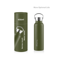 Nouvelle bouteille d'eau isotherme en acier inoxydable 21 oz avec couvercle à paille et base de protection, sans BPA, anti-fuite, idéale pour le sport et les voyages