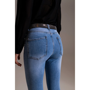 Jeans skinny a vita alta in lavaggio chiaro - Product Image 1