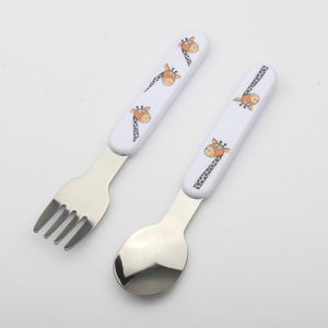 Ensemble de <span class=keywords><strong>couverts</strong></span> en acier inoxydable <span class=keywords><strong>personnalisés</strong></span> pour <span class=keywords><strong>adultes</strong></span> et tout-petits cadeau de <span class=keywords><strong>couverts</strong></span> blancs par sublimation pour la rentrée des classes - Product Image 6