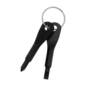 Mini Portable Self Defense Keychain <b>Set</b> Outdoor Multifunctional SurviveTool Screwdriver Personal Defence Key Ring Silver Black - Product Image 5