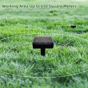 Repelente de topos solar para roedores y serpientes electrónico ultrasónico para exteriores con batería de ABS recargable de estado sólido - Product Image 3